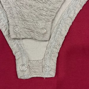 Beige Bodysuit Top