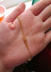 18k Gold Polish Heart Bling Necklace