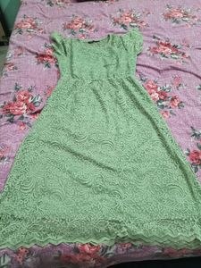 Olive Green Nylon Dress