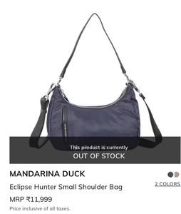 Mandarina Duck Navy Nylon Crossbody Bag