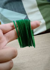 Green Colour 12 Piece Bangles Set
