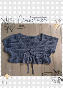 Crochet Crop Top with Tie Detail