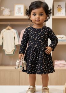Cute Floral Print Baby Dress