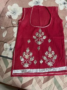 Elegant Red &amp; Beige Rajputi dress Set
