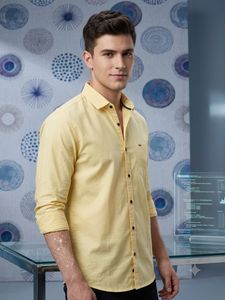 Men's Yellow Casual Shirt