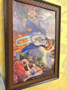 Framed Krishna & Radha Painting