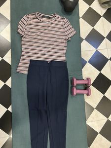 Activewear Set: Ribbed tee And Leggings