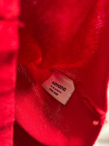 Red Flutter Sleeve Top with Bow Detail