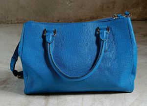 Brand NINA RICCI Vibrant Blue Leather Handbag OG