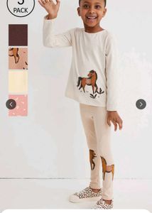 ✅🆓H&amp;M Girls 5 pack printed leggings