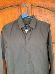 Men's Grey Long Sleeve Shirt