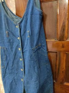 Denim Button-Up Midi Dress