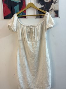 Chic White Broderie Anglaise Dress