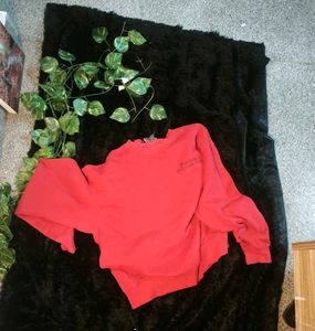 Red Crew Neck Sweatshirt