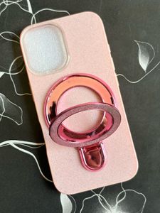iPhone 16,17 Case Shimmer Stand Pink Shimmercover