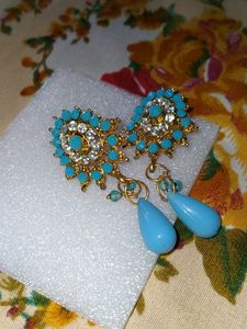 Boho Turquoise Drop Earrings