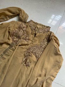 Elegant Beige Kurta Set with Embroidery