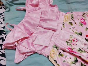 Pink floral dress