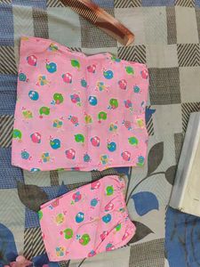 Cute Pink Cartoon Pajama Set
