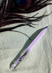 Letter Y Keychain with Peacock Feather