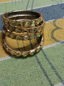 Elegant Rhinestone Bangles Set