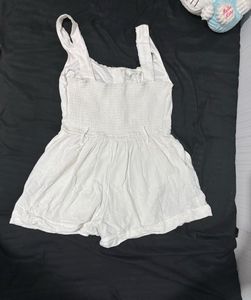 White Romper Jumpsuit (with corset detailing)