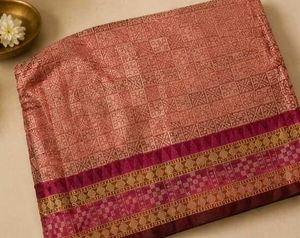 Maroon Printed Saree with Blouse Piece