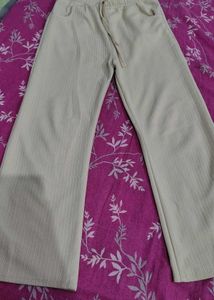 Cream Wide Leg trouser