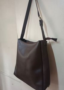 Chic Brown Leather Hobo Bag