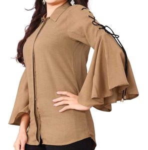 BELL SLEEVES with A concealed placket