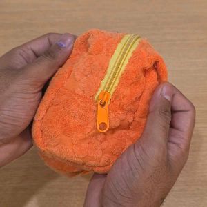 Orange Terrycloth Pouch