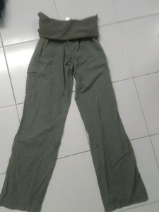 Olive Green Cargo Downfold Pants💌