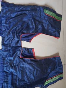 Stylish Blue Silk Blouse