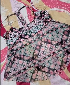 Floral Print Bikini Top