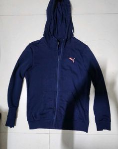 Puma Navy Zip Hoodie