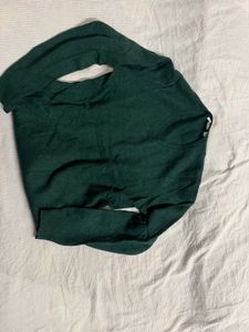 Uniqlo V-Neck Sweater - Green