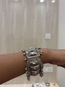 Boho Oxidised Silver Bracelet