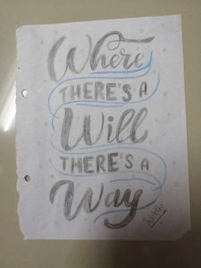 Hand-lettered "Where There's A Will"