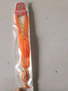 Pooja Shree Orange Chain Necklace