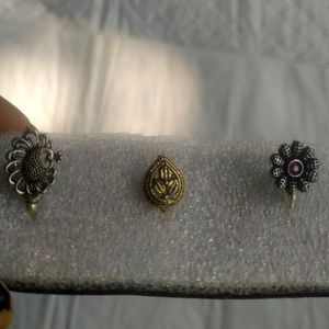 Set Of 3 Nose Pins