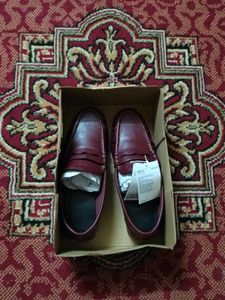 H&M Burgundy Leather Loafers