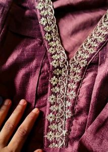 Elegant Purple Kurta Set with Dupatta