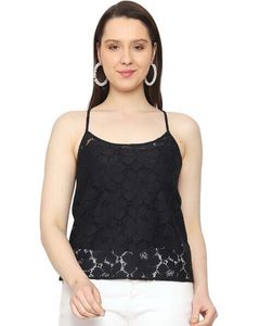 Black Lace Camisole Top