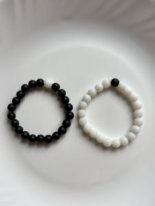 Black & White Duo Beaded Bracelets