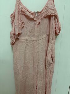 Cold Shoulder Stalk Buy Love  Pink Jumpsuit