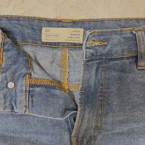 Distressed Denim Shorts