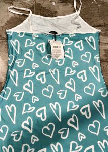 Shein Blue Heart Print Mini Dress