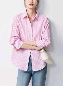 Pink Striped Relaxed Fit Shirt