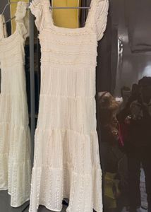 Boho Lace Ruffle Dress
