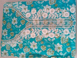 Turquoise Kurta Set with Intricate Embroidery